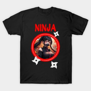 Ninja Target Love Cute Anime Girl T-Shirt